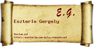 Eszterle Gergely névjegykártya