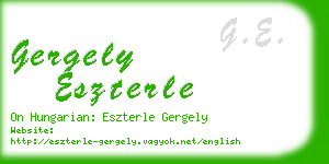 gergely eszterle business card